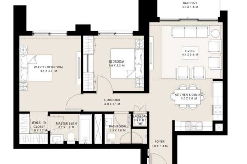 Квартира с 2 спальнями  №108924 5