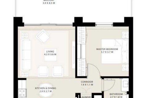 Квартира с 1 спальней  №108926 5