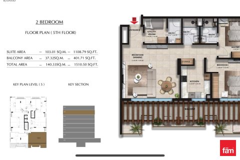 2 bedrooms Apartment in Dubai, UAE No. 165110 10