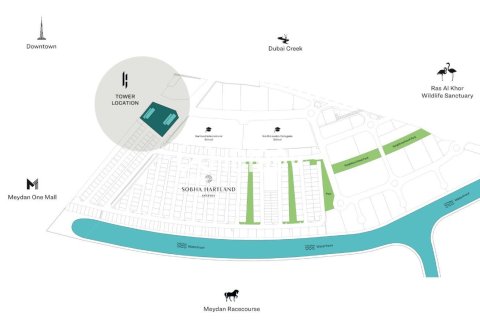 2 غرف نوم شقة في Sobha Hartland, الإمارات العربية المتحدة رقم 184628 7