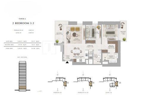 Appartement de 2 chambres à Dubai, UAE No. 135984 15