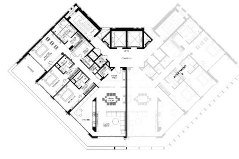 3 غرف نوم شقة  رقم 108717 4