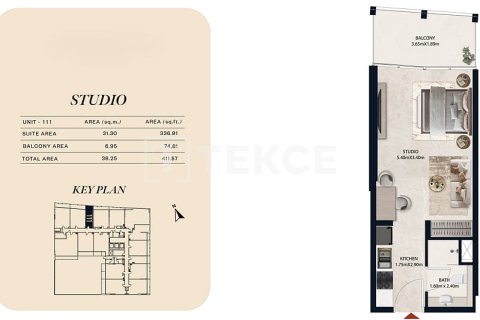 1 bedroom Apartment in Jumeirah Village Circle, UAE No. 172203 20