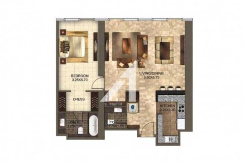 Apartment de 1 dormitorio  No. 134326 3