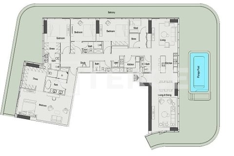 Квартира с 2 спальнями  №118020 29