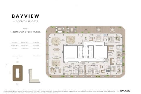 Penthouse de 6 chambres à EMAAR Beachfront, UAE No. 43443 9