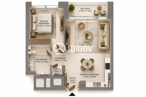 Apartment de 1 dormitorio en Dubai Creek Harbour (The Lagoons), UAE No. 187941 11