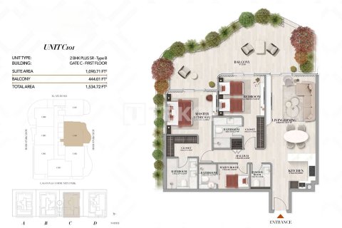 Apartment de 1 dormitorio en Mohammed Bin Rashid City, UAE No. 205445 28