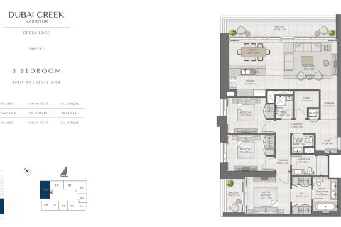 Apartment de 1 dormitorio en CREEK EDGE Dubai Creek Harbour (The Lagoons), UAE No. 173198 8