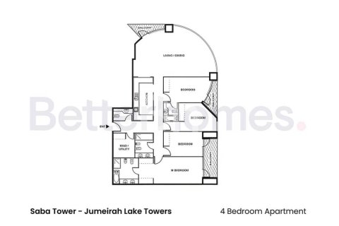 Apartment de 4 dormitorios en Jumeirah Lake Towers, UAE No. 68851 2