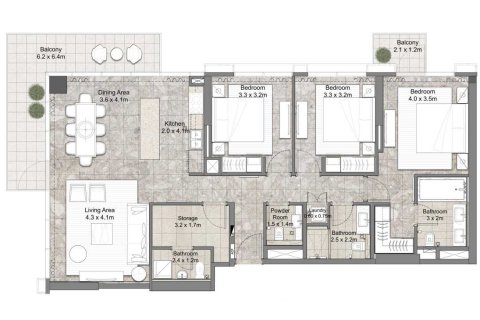 3 غرف نوم شقة في GOLF SUITES  رقم 108914 5