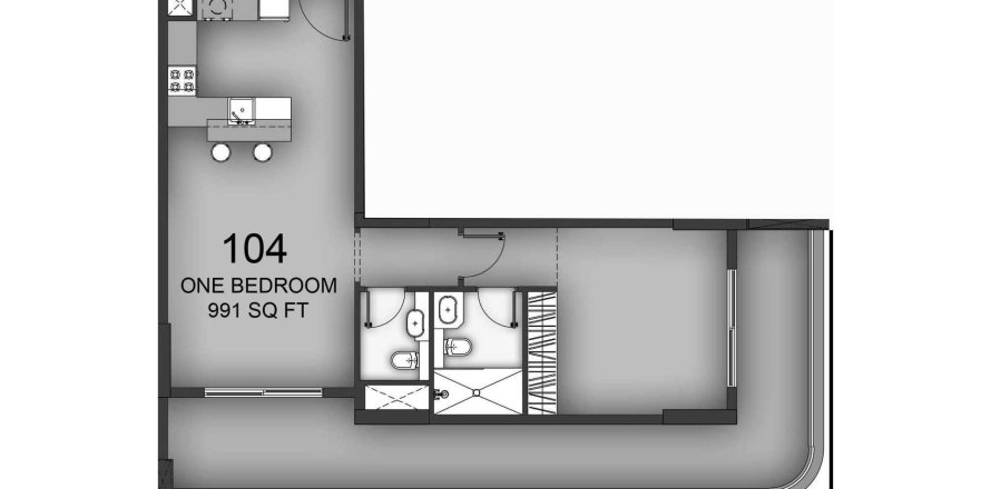 Apartment de 1 dormitorio en Aizel Tower International City, UAE No. 98875