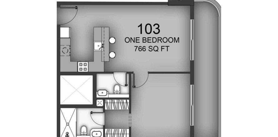 Apartment de 1 dormitorio en Aizel Tower International City, UAE No. 98874