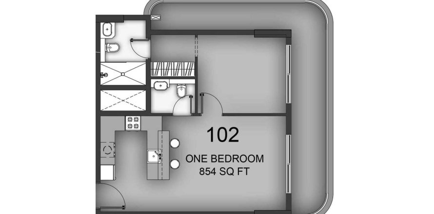 Apartment de 1 dormitorio en Aizel Tower International City, UAE No. 98873