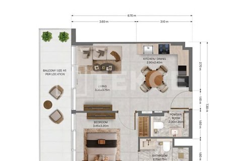 Квартира с 1 спальней в Dubai Land, ОАЭ №208443 27
