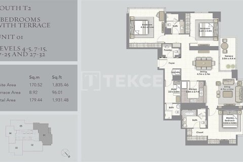 Appartement de 1 chambre à Dubai, UAE No. 134592 25