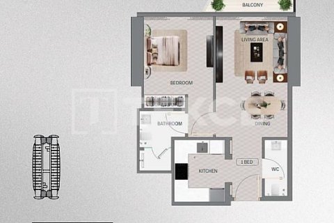 Appartement de Studio à Meydan, UAE No. 137123 21