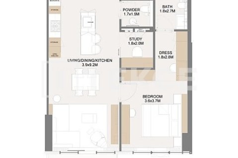 Квартира с 1 спальней  №108038 28