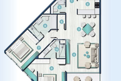 Apartment de 3 dormitorios en Ras Al Khaimah, UAE No. 203353 18