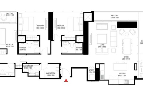 Квартира с 3 спальнями  №109100 4
