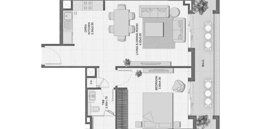 Квартира с 1 спальней в Reeman Residence 01, Al Shamkha, ОАЭ №187742