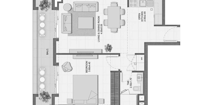 Квартира с 1 спальней в Reeman Residence 01, Al Shamkha, ОАЭ №187746