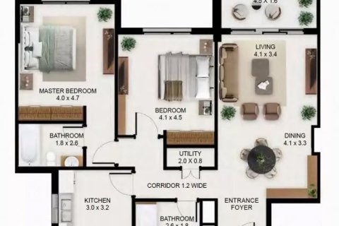 Apartamento tipo estudio Estudio en Dubai, UAE No. 170419 12
