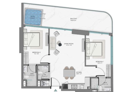 Apartamento tipo estudio Estudio en Dubai Production City (IMPZ), UAE No. 170424 19