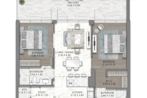 Apartment de 1 dormitorio en DAMAC Hills (Akoya by DAMAC), UAE No. 170418 19