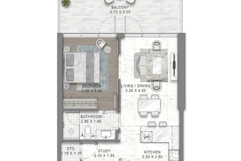 Apartment de 1 dormitorio en DAMAC Hills (Akoya by DAMAC), UAE No. 170418 18
