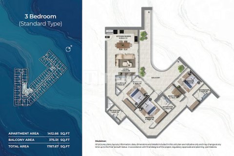 Appartement de 3 chambres à Dubai, UAE No. 144835 16
