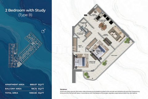 Appartement de 2 chambres à Dubai, UAE No. 144834 14