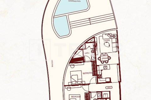 Apartment de 1 dormitorio en Majan, UAE No. 172174 28