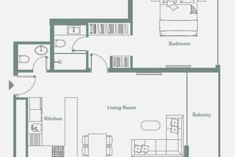 Квартира с 1 спальней №108852 4