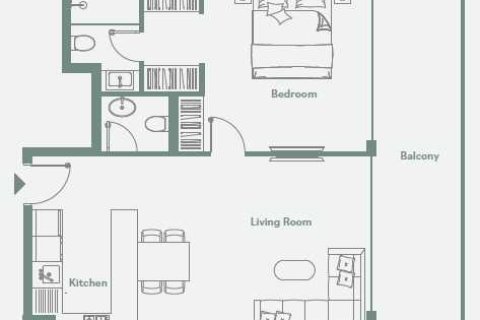 Квартира с 1 спальней  №108851 4