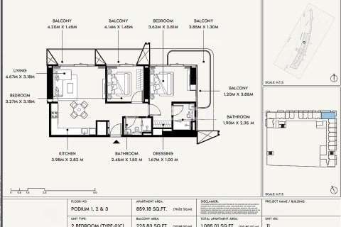 Apartment de 2 dormitorios en Jebel Ali, UAE No. 140991 16