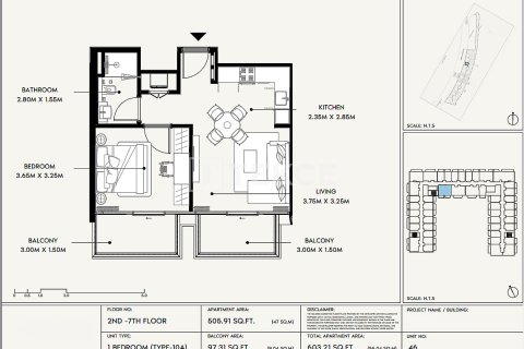 Apartment de 2 dormitorios en Jebel Ali, UAE No. 140991 15
