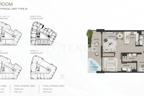 Apartment de 3 dormitorios en Dubai Land, UAE No. 203360 6