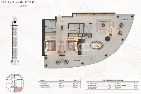 Apartment de 2 dormitorios en Dubai, UAE No. 203354 21