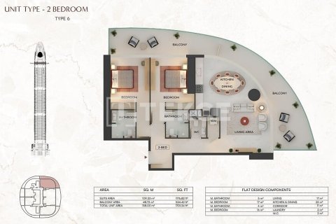 Apartment de 2 dormitorios en Dubai, UAE No. 203354 20