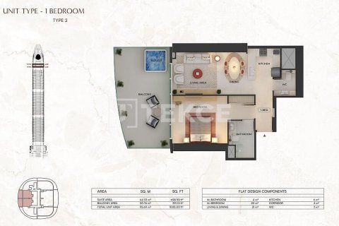 Apartment de 2 dormitorios en Dubai, UAE No. 203354 19