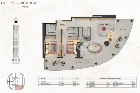 Apartment de 2 dormitorios en Dubai, UAE No. 203354 17