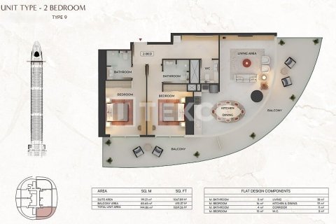 Apartment de 2 dormitorios en Dubai, UAE No. 203354 23
