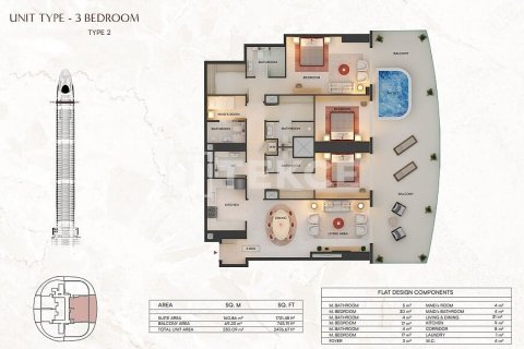 Apartment de 1 dormitorio en Dubai, UAE No. 203355 18