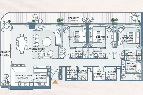 Квартира с 3 спальнями в Al Marjan Island, ОАЭ №99320 19