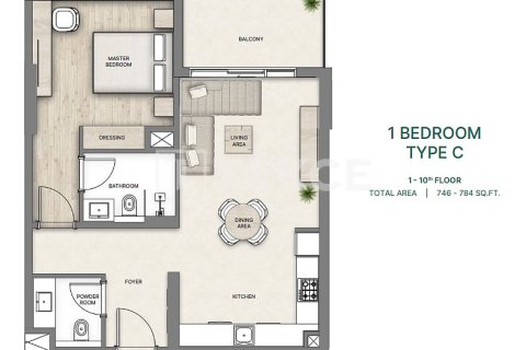 Apartment de 1 dormitorio en Ras Al Khaimah, UAE No. 187069 22