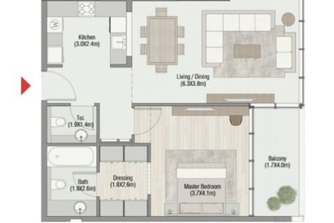Apartment de 41m² en SOUTH LIVING Dubai South (Dubai World Central), UAE No. 173211 10