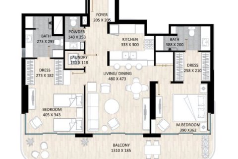 42مربع، شقة في Avant Garde Residences 2 دائرة قرية جميرا, الإمارات العربية المتحدة رقم 173213 22
