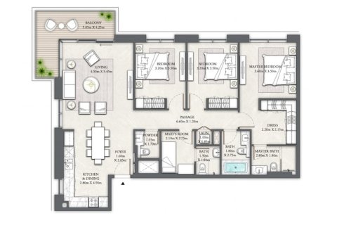 3 غرف نوم شقة في خور دبي, الإمارات العربية المتحدة رقم 154351 11