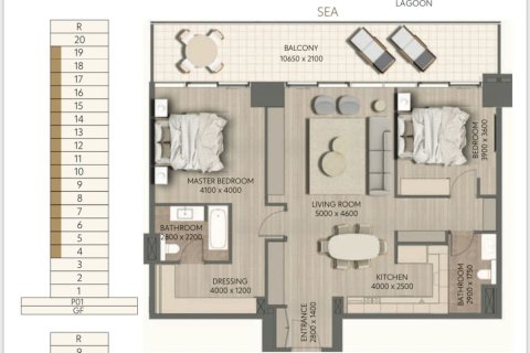 Apartment de 2 dormitorios No. 128205 12